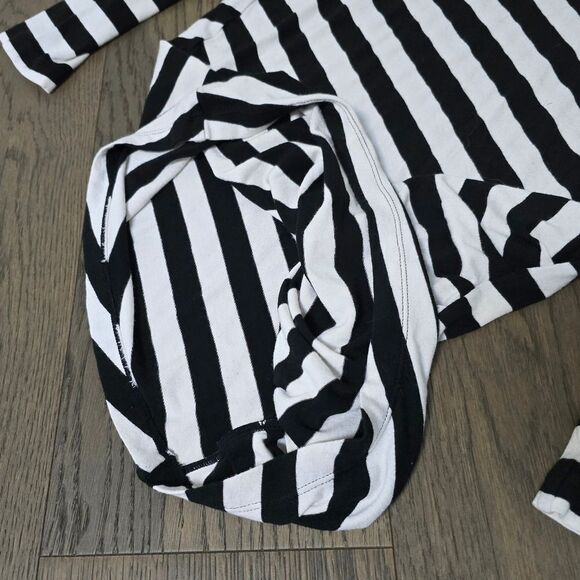 Diane Von Furstenberg Promenade Stripe Colorblock Ruched Long Sleeve Dress - Picture 11 of 14